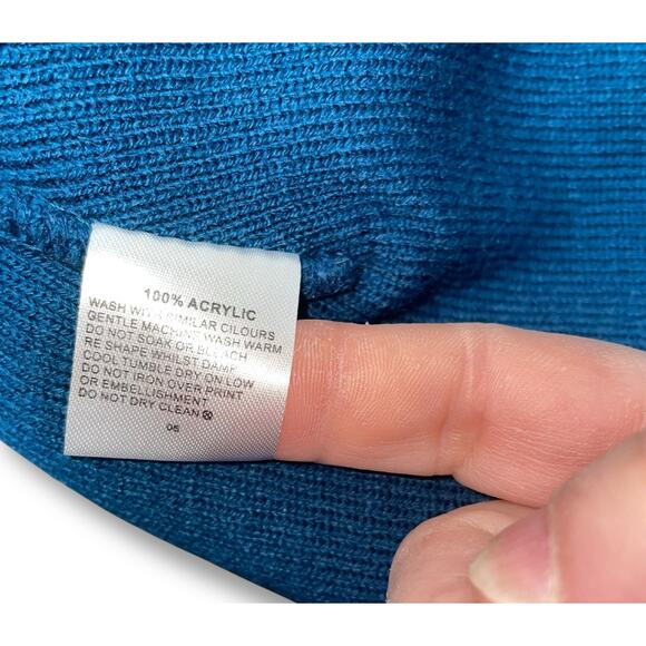 Furtalk Beanie Knit Watch Cap Hat Cuffed Adult Skullie Toque OS Blue Teal Ski - Picture 5 of 7